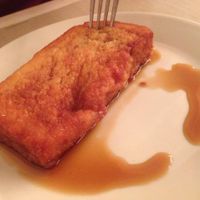 Vegan torrija! at Punto Vegano in Madrid