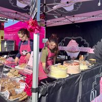 Stall with cakes and sweet treats   at Vegan Antics in Gravesend