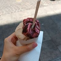 Hazelnut + Lampone&chocolate at Vanilla Gelati Italiani in Milan