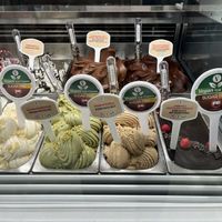Clearly labelled vegan section   at Vanilla Gelati Italiani in Milan