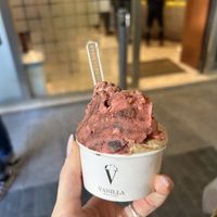Lampone&cioccolato e nocciola  at Vanilla Gelati Italiani in Milan