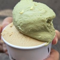Hazelnut and pistachio at Vanilla Gelati Italiani in Milan
