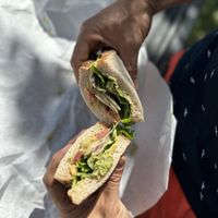 My husband got the Vegan Delight #Veganuary at Organic Sandwich Company in Boulder