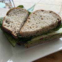Avocado garbanzo sandwich (vegan) at Organic Sandwich Company in Boulder