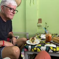 Mmmm. Can’t wait to start!   at House of Fruit Shakes in Vientiane