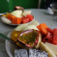 Mixed fruit salad at House of Fruit Shakes in Vientiane