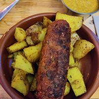 Chorizo chimichurri at Lata de Zinc in Oviedo