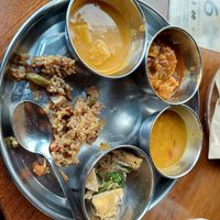 Platter of food (there were more options, too) at Havan Dining in Niigata