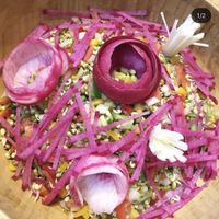 Fresh garden vegetables  at Havan Dining in Niigata