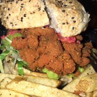 Chicken burger!  at Revolucion Verde - Colonia Primavera in Monterrey