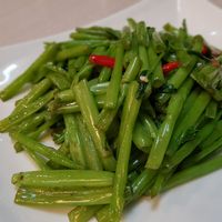 Stir fried morning glory at Talalask - Rama 2 in Bangkok