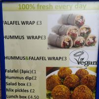 Menu at Hummus House UK in Coventry