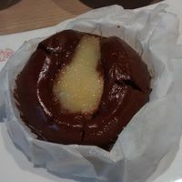 Chocolate dessert with pear (vegan). at Le Pain Quotidien - Charonne in Paris