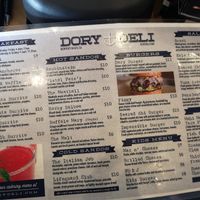 Menu as at 18.01.19 at Dory Deli in Newport Beach