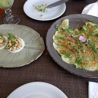 2 yummy vegan appetizers  at Naturalie Bistro in Rio De Janeiro