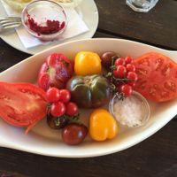 antigue tomatoes at La Huella in Jose Ignacio