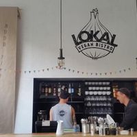 inside at Lokal Vegan Bistro in Warsaw