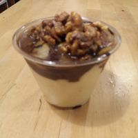 Yummy dessert at Lokal Vegan Bistro in Warsaw