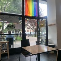 inside at Lokal Vegan Bistro in Warsaw