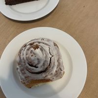 cinnamon bun at Lokal Vegan Bistro in Warsaw