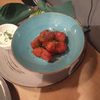 Seitan wings at Lokal Vegan Bistro in Warsaw