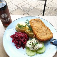 Soy cutlet with cabbage and potatoes 10/10 at Lokal Vegan Bistro in Warsaw