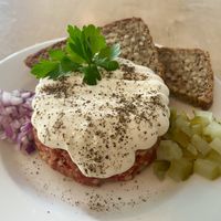 Vegan tar tar   at Lokal Vegan Bistro in Warsaw