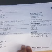 Drinks menu at Lokal Vegan Bistro in Warsaw