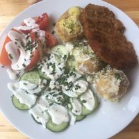 Vegan 'schabowy' - traditional Polish cutlet at Lokal Vegan Bistro in Warsaw
