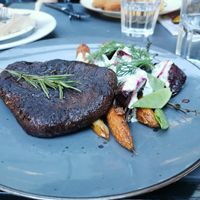 Steak at Lokal Vegan Bistro in Warsaw