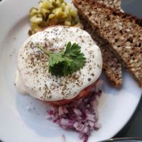 Vegan version of 'tartar' at Lokal Vegan Bistro in Warsaw