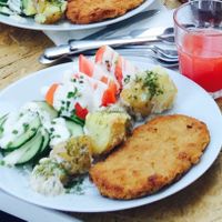 Traditional polish home meal at Lokal Vegan Bistro in Warsaw