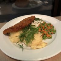 Veganised local cuisine! Super tasty seitan schnitzel. One of the best dishes I tried in Warsaw.   at Lokal Vegan Bistro in Warsaw