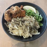 Vegan shrimps  at Lokal Vegan Bistro in Warsaw