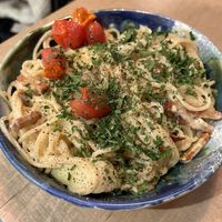 Carbonara  at Lokal Vegan Bistro in Warsaw