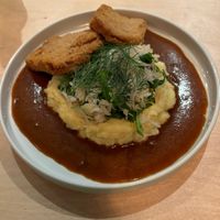 Vegan cutlet with mash and gravy   at Lokal Vegan Bistro in Warsaw