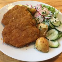 oversized schabowy at Lokal Vegan Bistro in Warsaw