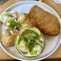 Fried cutlet  at Lokal Vegan Bistro in Warsaw