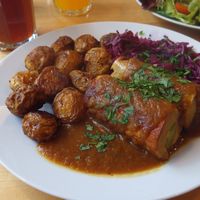 Seitan roulade at Lokal Vegan Bistro in Warsaw