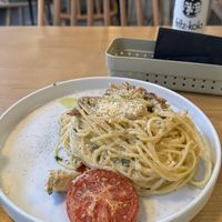 It doesn’t look like it on this photo, but the portion is huge!  at Lokal Vegan Bistro in Warsaw