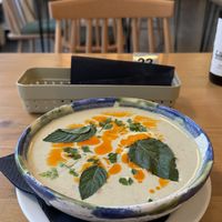 Cold soup, almost like gazpacho    at Lokal Vegan Bistro in Warsaw