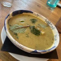 Sorrel soup  at Lokal Vegan Bistro in Warsaw