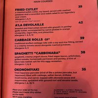 Main menu  at Lokal Vegan Bistro in Warsaw