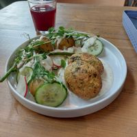 Kotlety bezjajeczne at Lokal Vegan Bistro in Warsaw