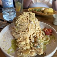 Carbonara  at Lokal Vegan Bistro in Warsaw