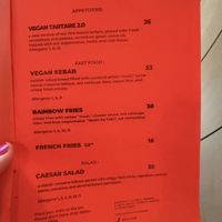 Menu page 1   at Lokal Vegan Bistro in Warsaw