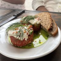 Steak tartare  at Lokal Vegan Bistro in Warsaw