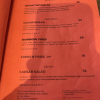 Menu  at Lokal Vegan Bistro in Warsaw