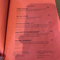 Menu  at Lokal Vegan Bistro in Warsaw