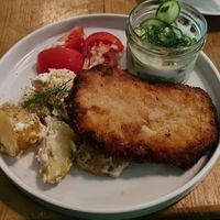 Schabowy (Schnitzel) at Lokal Vegan Bistro in Warsaw